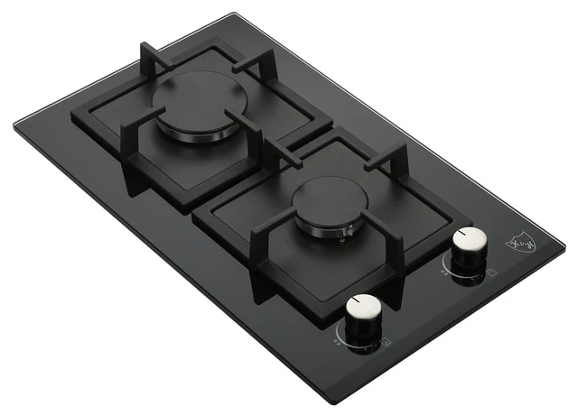 K&H® Domino Glas Gaskochfeld Erdgas 2Z-KHG 2