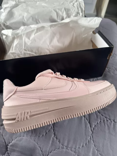 Nike Air Force 1 PLT.AF.ORM Atmosphere Phantom Pink Oxford UK Size 5 New BNIB