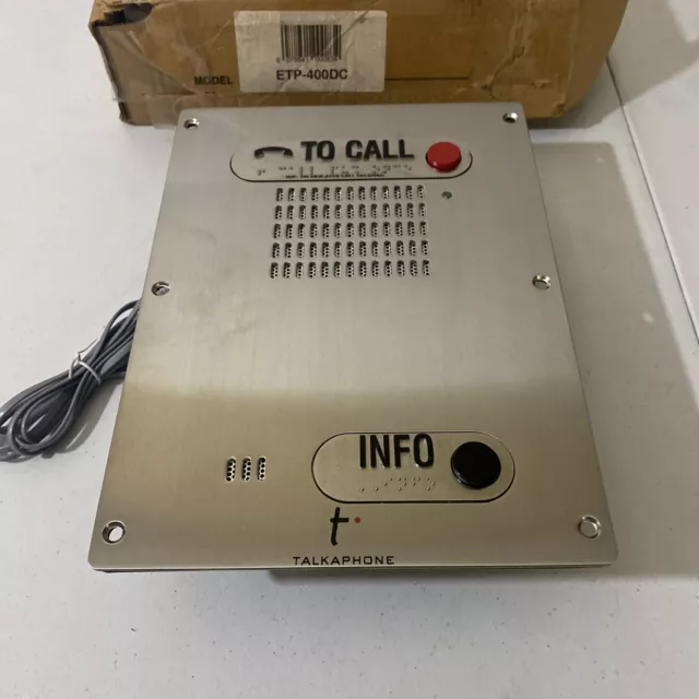 Open Box Talk A Phone ETP-400D 2 Button Emergency/info Phone