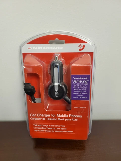 Vtg Durabrand Car Charger Compatible With Samsung New Juke Ace My Shot Flipshot