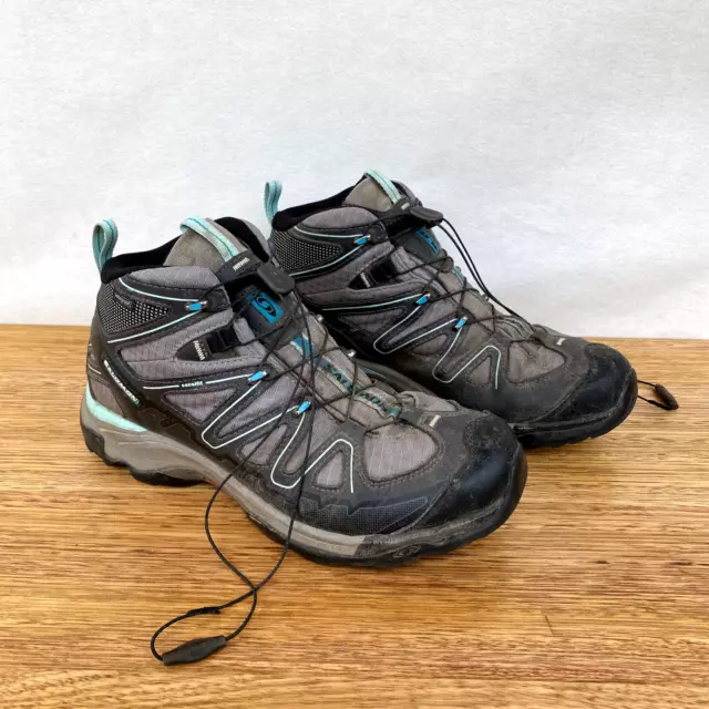 ☘️ Solomon X-Tiana Waterproof Mid Top Trail Hiking Boots Shoes Size 42 9.5 8
