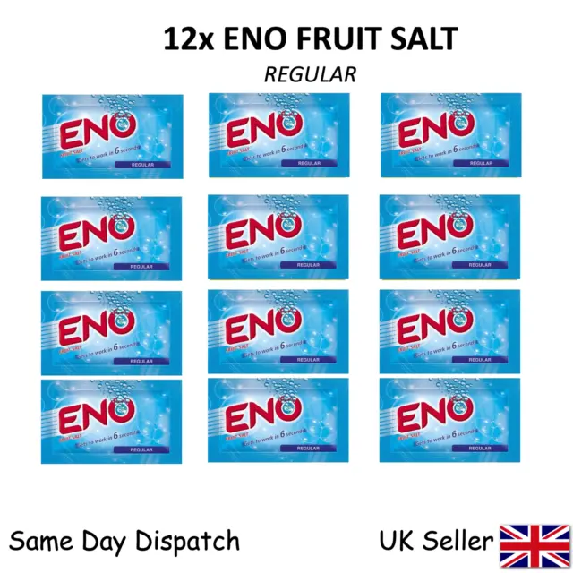 Eno Fruit Salt 12 Sachets Regular Fast Refreshing Relief