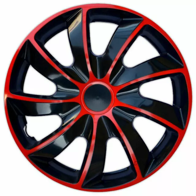 4x15" Wheel trims wheel covers for Renault Scenic Clio Megane red-black 15"