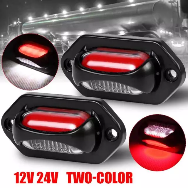 2x 8 LED License Number Plate Light Lamps Track Caravan Trailer SUV UTE 12V-24V