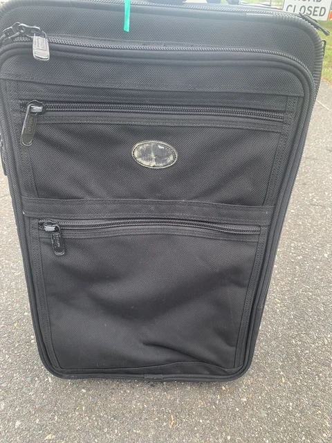 Kirkland Signature 22” Upright Expandable Wheeled CarryOn Suitcase Black Cordura