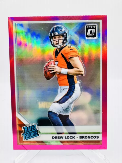 2019 Panini Donruss Optic Drew Lock Rated Rookie #153 Pink  Prizm Rookie Card