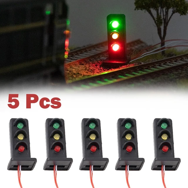 10x LED Straßenlaternen Für Modelleisenbahn OO/HO - Modellbau Beleuchtung 1:87 Mit Widerständen