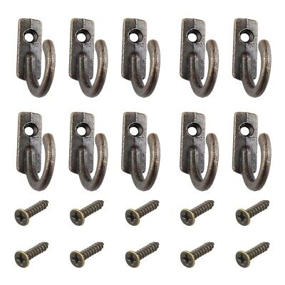 10 PCS Small Hooks Wall-Mounted Hanging Holders Vintage Hooks With 10 PCS Screws