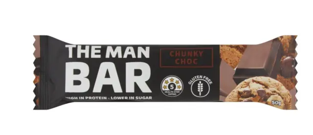 The Man Bar Choc Berry 50g x 10 Various Flavors *Free Post*