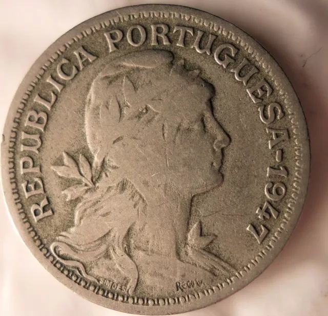 1947 Portugal 50 Moneda - Excelente Vintage Portugal Bin #1