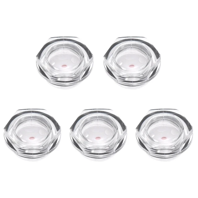 5X Aire Compresor Aceite Nivel Indicador Mirilla Vidrio M24x1.5mm Macho Roscado