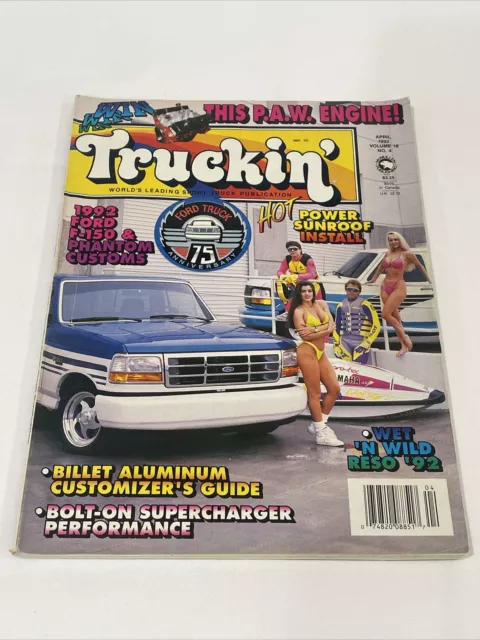 1992 April, Truckin’ Magazine, 1992 Ford F-150 & Phantom Customs (MH875)