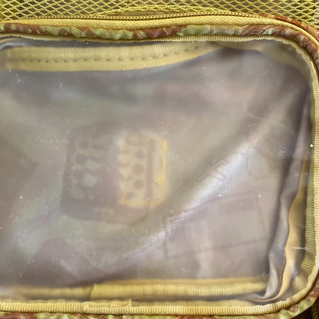 VTG Samantha Brown Croc Makeup Travel Toiletry Bag 3 bags 1 Pockets tan Brown 3