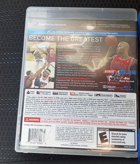 NBA 2K11 PLAYSTATION 3 Michael Jordan jeu de basketball PS3 classé E d