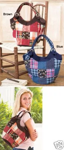 Large Patchwork Should Bag (Brown)   *New W/Tags*  Cute