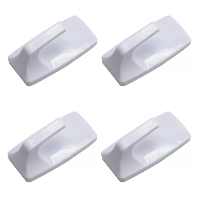 Self Adhesive Strong Sticky Removable Wall Door Hooks White Plastic  Christmas