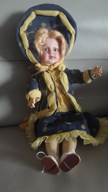 Poupée Ancienne Limoges France - Tête Caractère Caprice - Taille 12 - 64cm - Années 1910