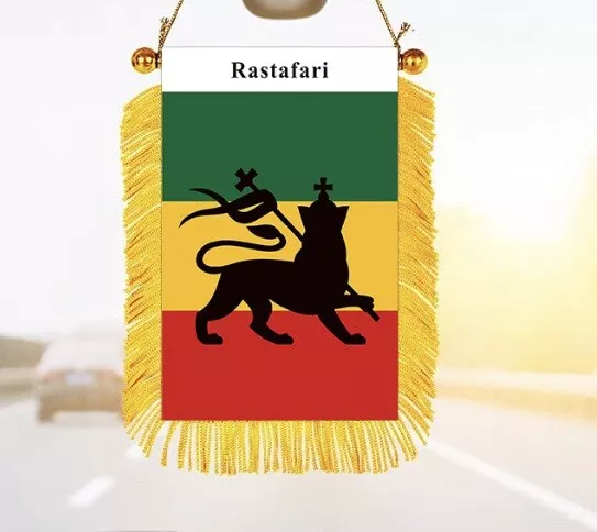 Rastafari Lion Of Judah Rearview Mirror flag