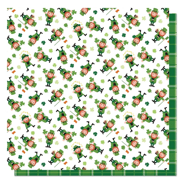 Paquete de 25 ollas de oro cartulina de doble cara 12""X12""-duendes -PPPOG12-3725