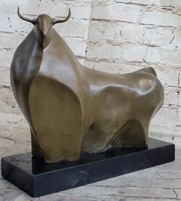 Bronze Sculpture Statue Large Fernando Botero Abstract Modern Bull Figurine Art