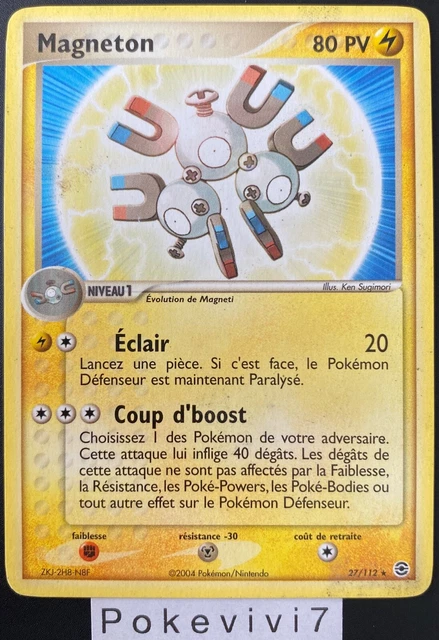 Carte Pokemon MAGNETON 27/112 Rare Bloc EX Rouge Feu Vert Feuille FR OCCASION