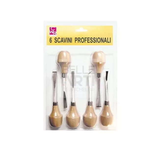 Scavini Professionali Set Da 6 Pz Con Impugnatura Ergonomica Cm13