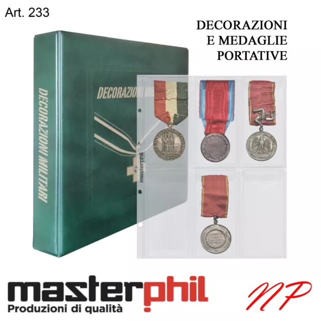 MASTERPHIL, Album per DECORAZIONI MILITARI e MEDAGLIE PORTATIVE CON NASTRINO