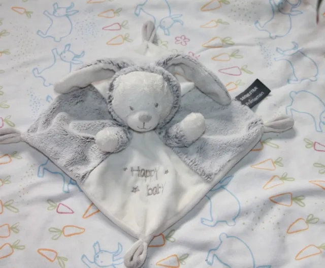 Doudou Orchestra Lapin Ours  Happy Baby  Plat Gris Blanc