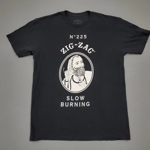 Zig Zag Shirt Mens Medium M Short Sleeve Slow Burning Rolling Paper Graphic