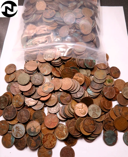 (725) Teens-50's Mixed Lincoln Wheat Penny Cent Lot/Bag ~ 5 Pounds ~ (WL202)