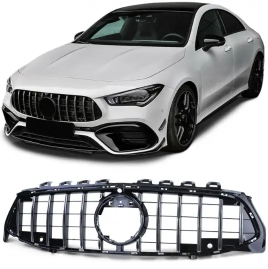 Mercedes Benz Cla W118 C118 2020 On Black Chrome Panamericana Gt Front Grill