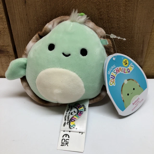 RARE SQUISHMALLOW 3.5” Antoni Sea Turtle Clip On Hard To Find Brand New