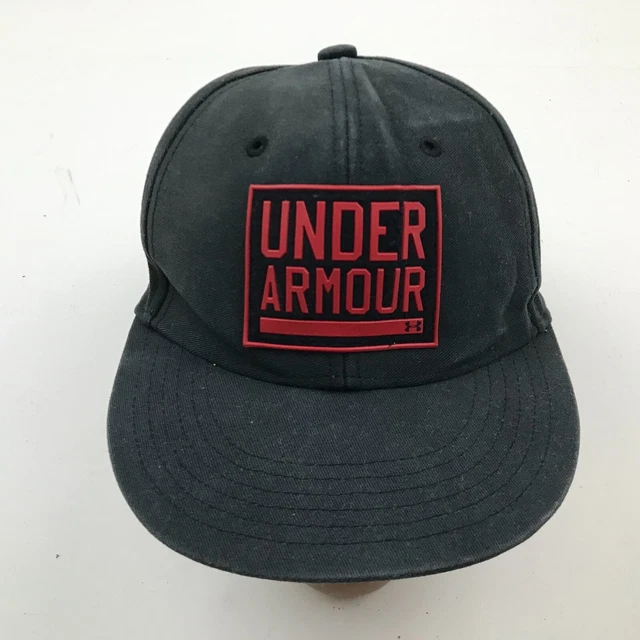 Under armour Cappello Snapback Ragazzi Nero Rosso Fitness Ricamato Bambini Ua