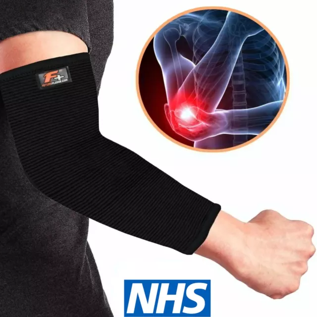 F+ Elbow Support Brace Compression Sleeve For Tennis Golfer Arthritis Pain Relie