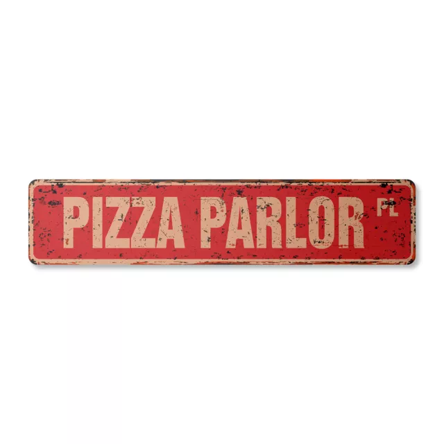 PIZZA PARLOR Vintage Street Sign pizza joint italian food pepperoni
