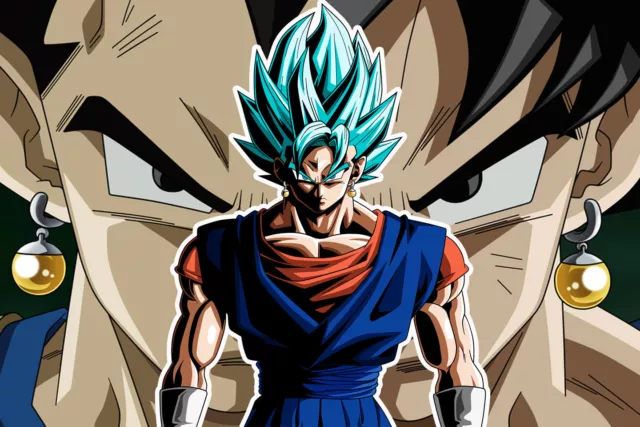 Dragon Ball Super Poster Goku and Vegeta SSJ/Blue/God 12inx18in