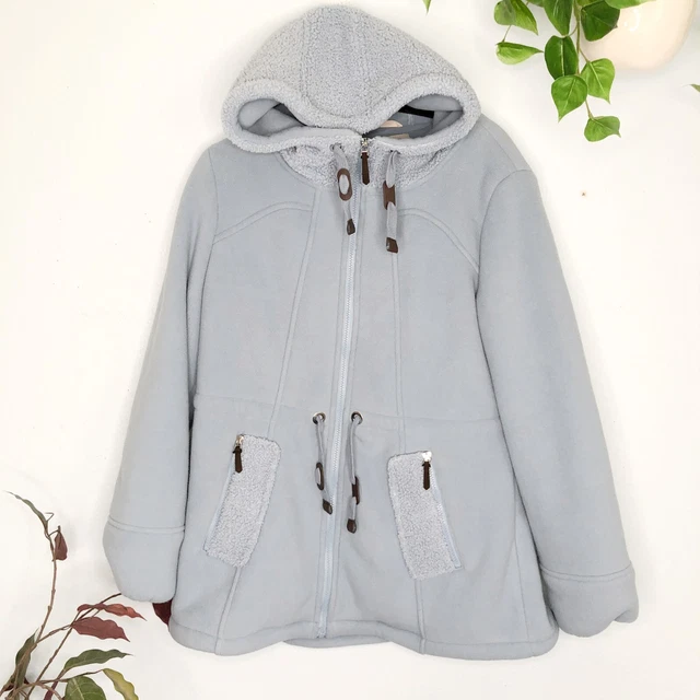 Koolaburra by Ugg Bonded Fleece Sherpa Jacket Blue Coat Medium