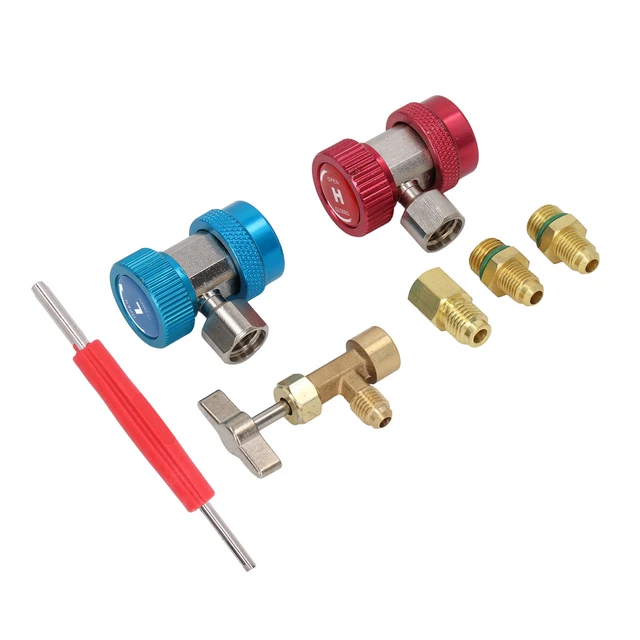 Adattatore Da R1234Yf A R134A - Raccordi AC Attacco Rapido,Kit Di - Foto 2