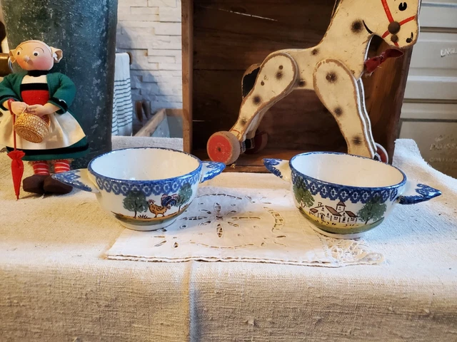 Bol à oreilles porcelaine de Paris