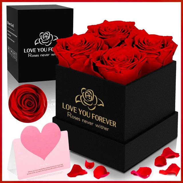 Rosa Rossa Eterna In Scatola Regalo Con Collana Cuore: Regalo Romantico Per Fidanzata, Moglie O Mamma Per San Valentino, Anniversario O Compleanno - 2