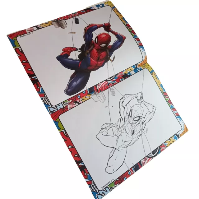 Marvel Spiderman Malbuch Spider-Man Multicolor 32 farbige Bilder DIN A4 ausmalen 2
