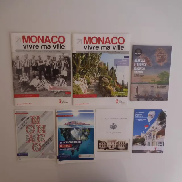 8 Documents Monaco City Heritage Art Culture Vintage Art Deco 20th Pn France