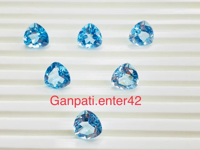 Topaze Bleue Naturelle - 6.6 à 7 Mm - 0.95 Carat - Traitée Par Irradiation