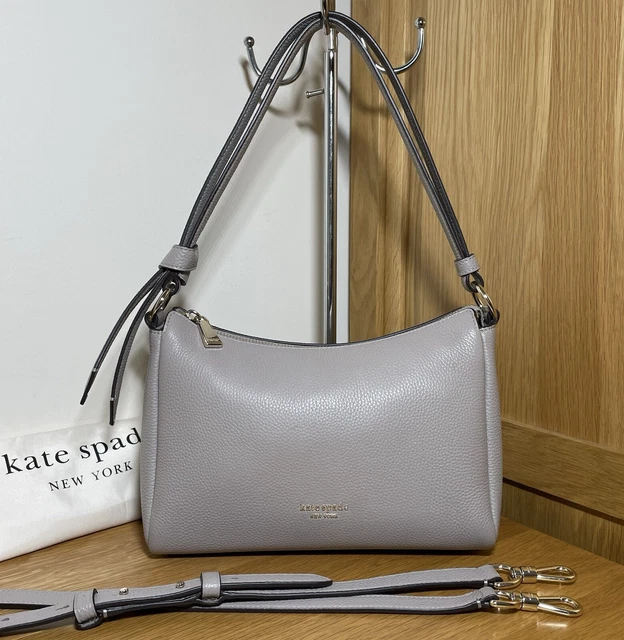 KATE SPADE KNOTT Warm Taupe Grey Leather Medium Shoulder Cross Body Bag RRP 295 64.95 PicClick UK