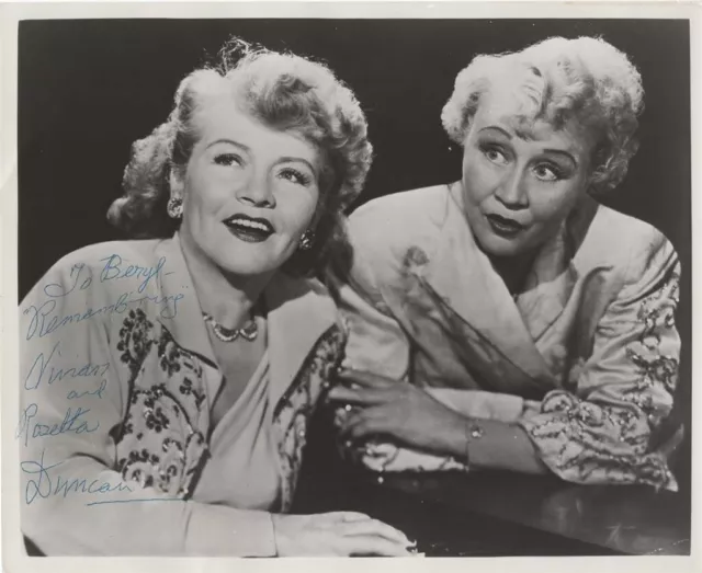 Duncan Sisters- Vintage Signed Photograph (Vaudeville Duo)