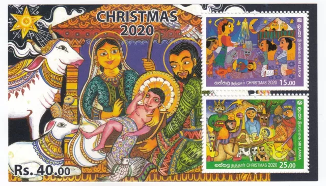 Sri Lanka, 40 Rupees, Christmas - 2020, Miniature Sheet, MNH