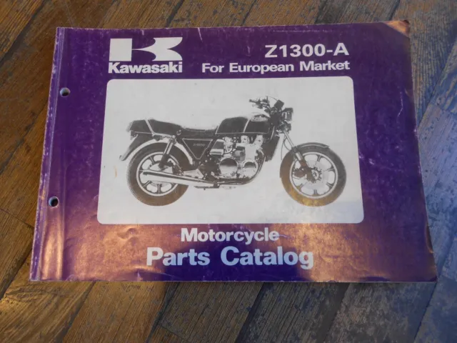 Kawasaki Z 1300 A1-A2 1979 catalogo ricambi originale spare parts catalogue