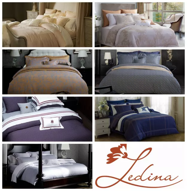 LEDINA Bettwäsche SET Bettbezug 100% hochwertige ägyptische Baumwolle 155x220 cm
