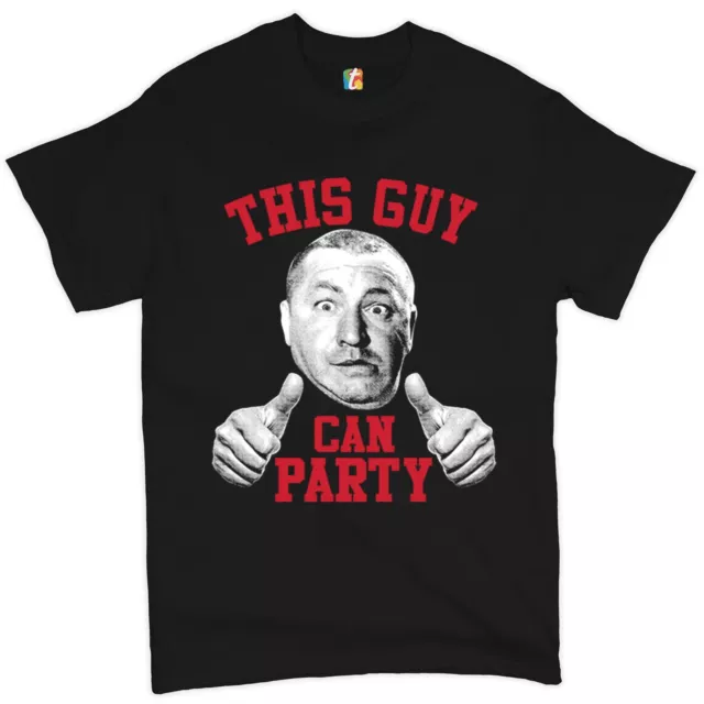 This Guy Can Party T-shirt Curly Howard The Three Stooges Men's Tee