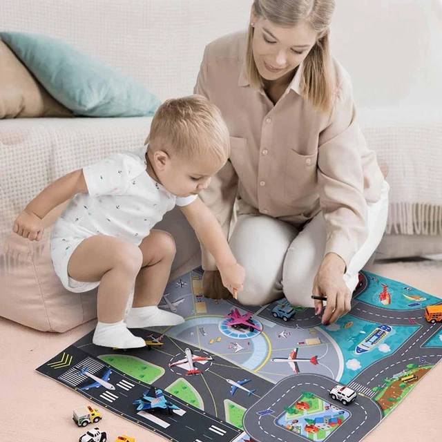 Baby Play Mat City Traffic Route Map Mat Carpet City Parking Lot B8L9